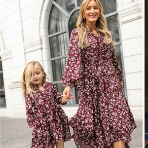 IVY CITY Burgundy Long Sleeve Dress